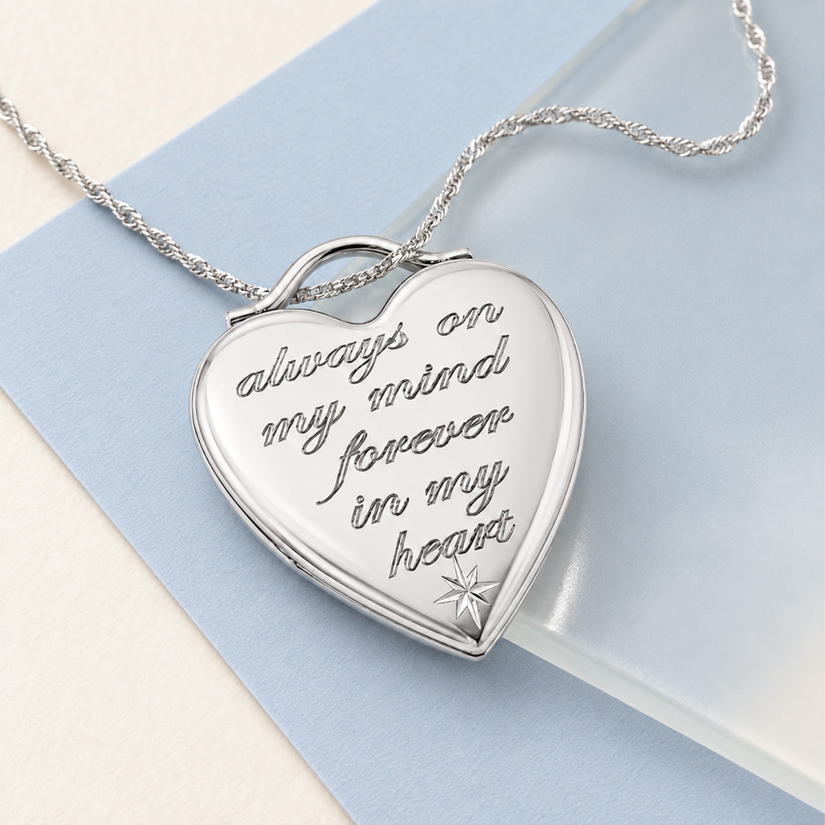Always on my mind, Forever in my heart  Heart Photo Locket - lifestyle