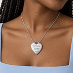 Always on my mind, Forever in my heart  Heart Photo Locket - on model