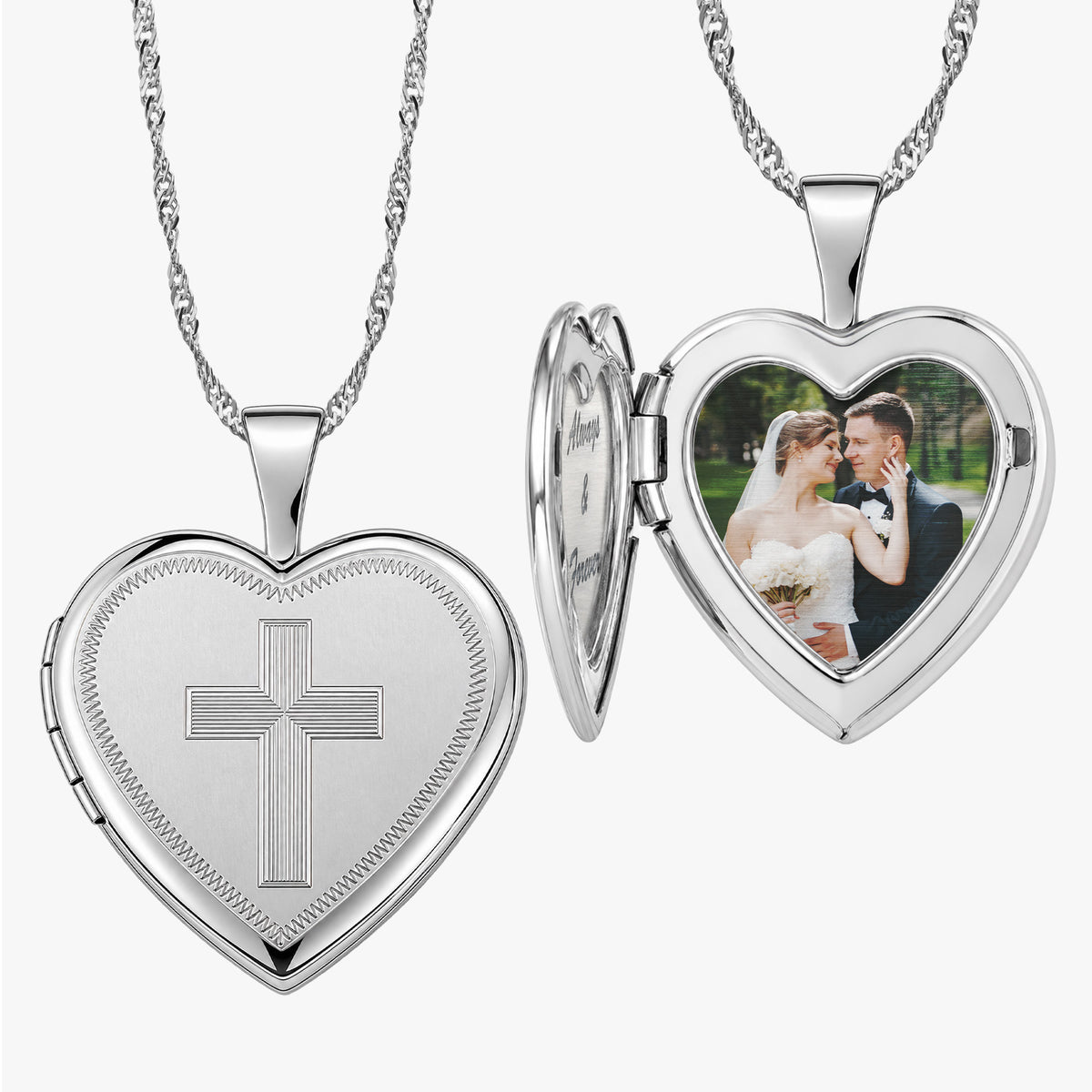 Cross Heart Photo Locket