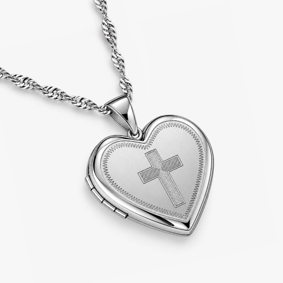 Cross Heart Photo Locket