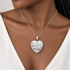 He Calls Me Mommy  Heart Photo Locket - on model