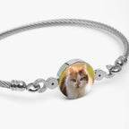 Stainless Steel Photo Engraved Bangle Bracelet