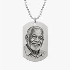 Stainless Steel Dog Tag Photo Pendant