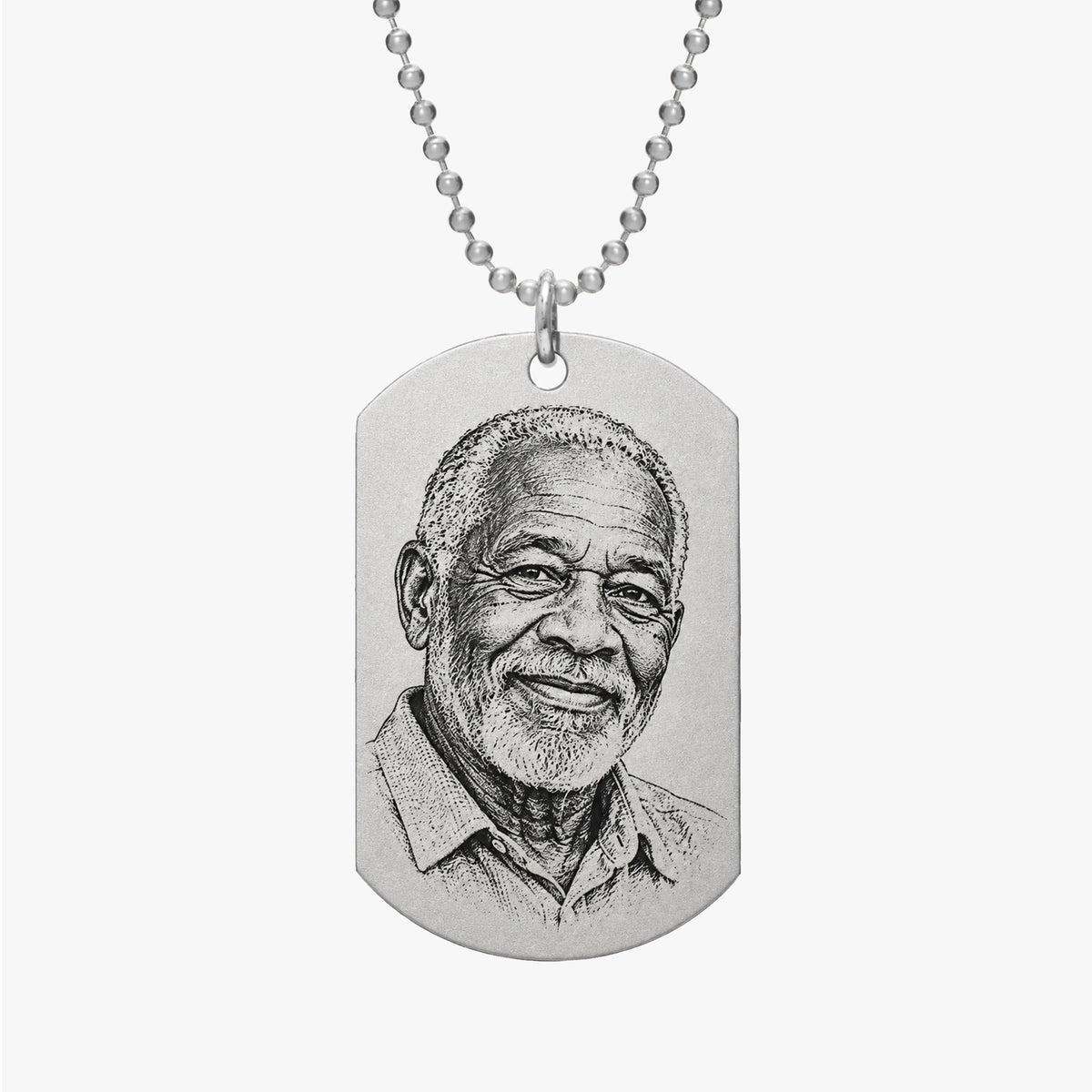 Stainless Steel Dog Tag Photo Pendant
