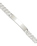Custom Engraved Sterling Silver Men's Curb Link ID Bracelet