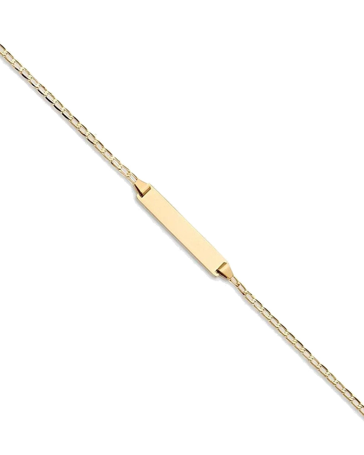 Custom Engraved 14K Gold Children's Curb Link ID Bracelet