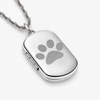 Dog Tag Dog Paw Photo Locket