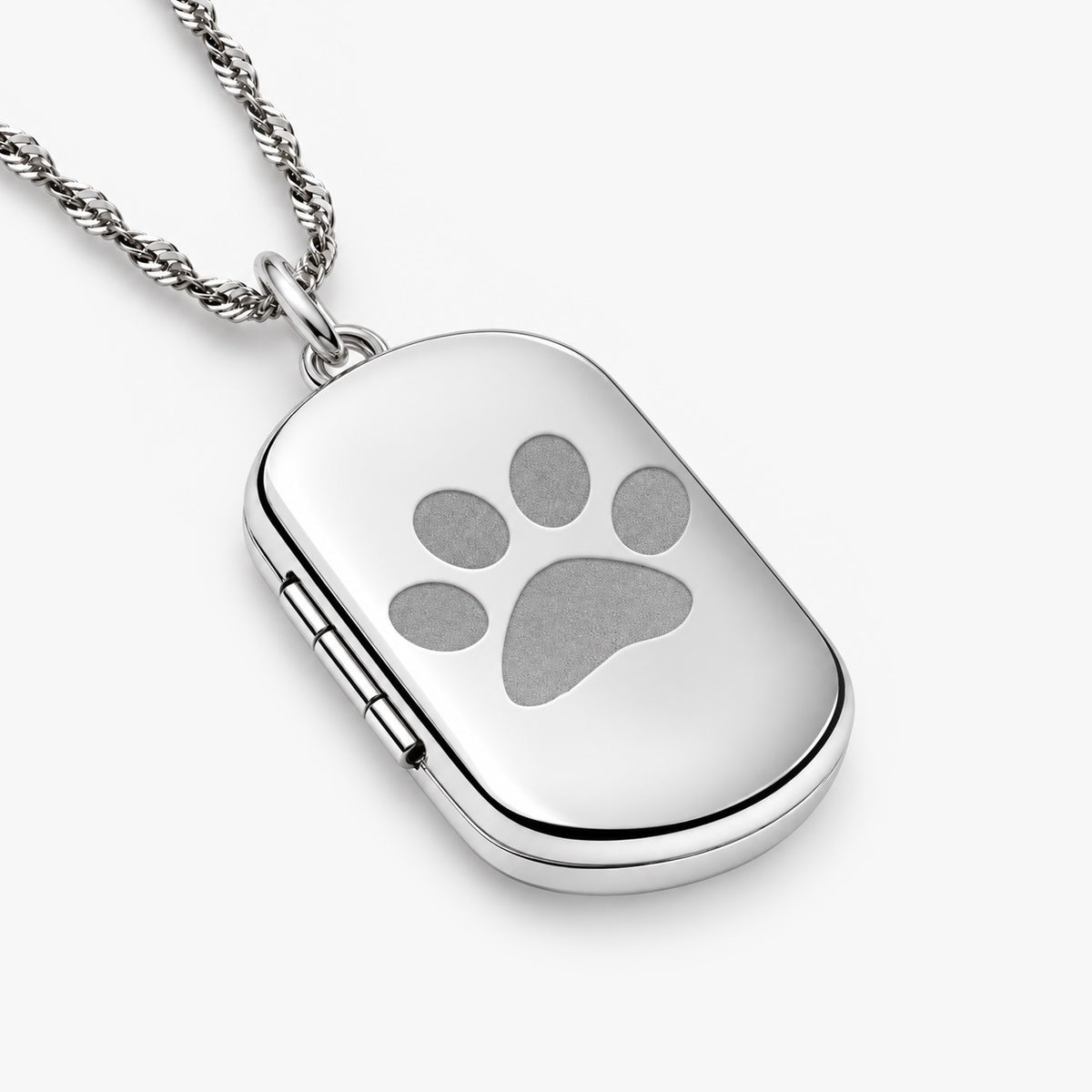 Dog Tag Dog Paw Photo Locket