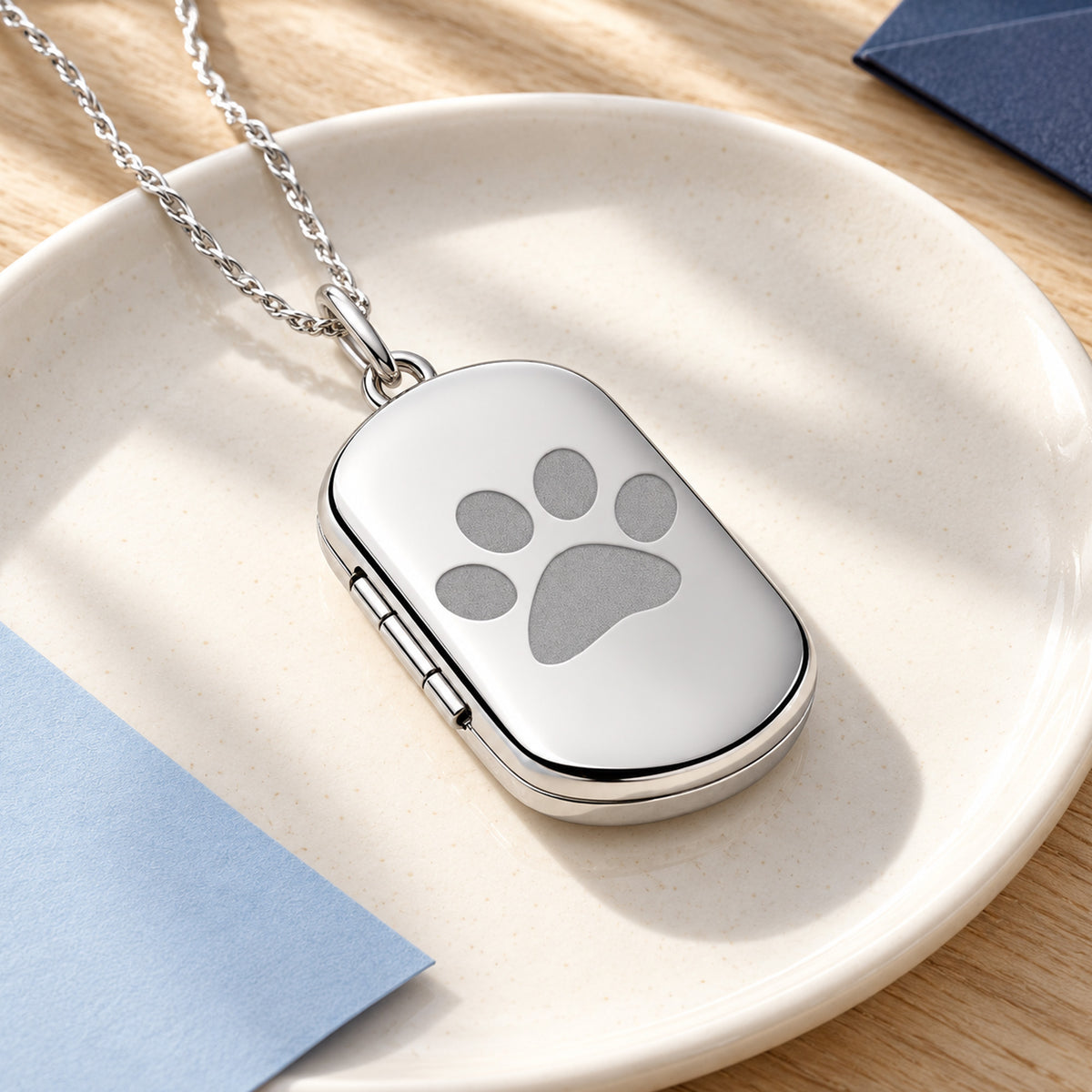Dog Tag Dog Paw Photo Locket - lifestyle