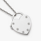 Heart Lock Photo Locket with Chain Included