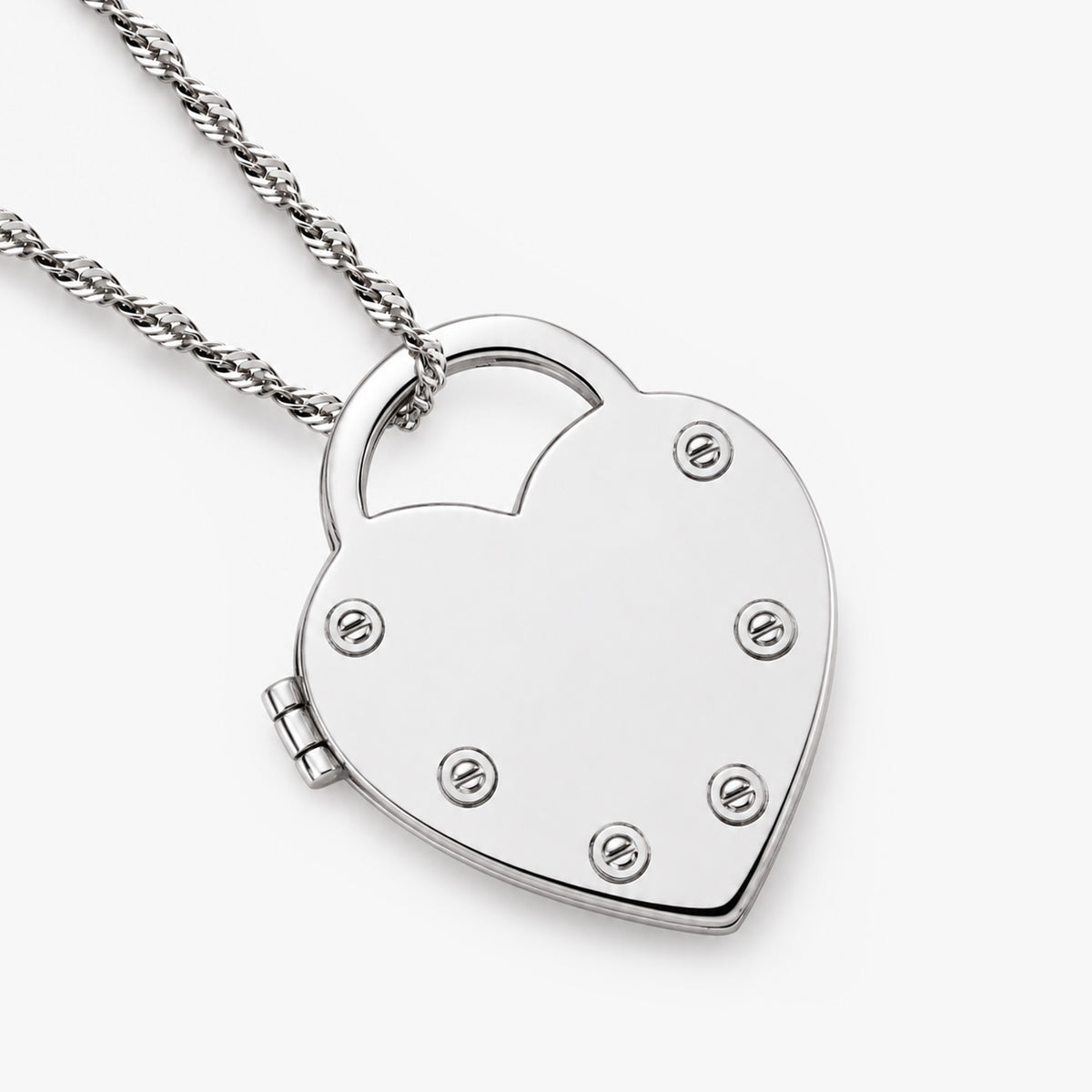 Heart Lock Photo Locket with Chain Included