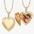 14K Gold Filled Heart Photo Locket
