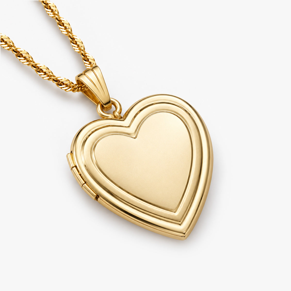 14K Gold Filled Heart Photo Locket
