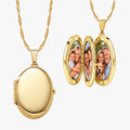 14K Gold Filled Oval 4 Photo Locket