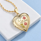 14K Gold Filled Mom Heart Photo Locket - lifestyle