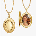 14K Gold Filled Oval Photo Locket