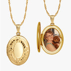 14K Gold Filled Oval Photo Locket