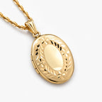 14K Gold Filled Oval Photo Locket