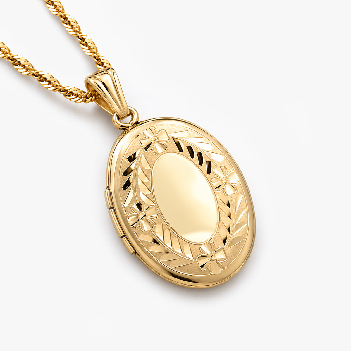 14K Gold Filled Oval Photo Locket
