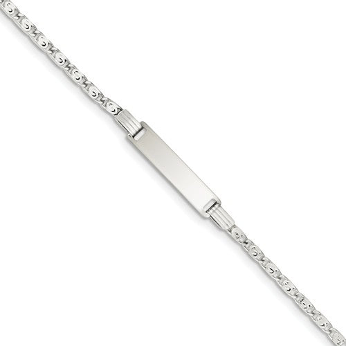 Custom Engraved Sterling Silver Children's ID Bracelet