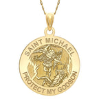 Saint Michael - Protect My Godson - Religious Medal  "EXCLUSIVE"