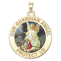 Our Guardian Angel - Round Religious Color Medal  "EXCLUSIVE"