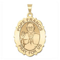 Pope Francis Scalloped Oval Religious Medal  "EXCLUSIVE"