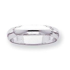 14K White Gold Approx. 0.16 Inch Half-Round Wedding Band