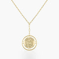 Round Saint Joseph Medal with Open Border Necklace