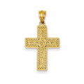 14k Greek Filigree Cross Pendant