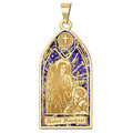 Saint Raphael - Stained Glass Religious Medal "EXCLUSIVE"