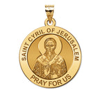 Saint Cyril of Jerusalem Round Religious Medal