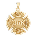 Personalized Maltese Cross Fire Badge