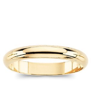 10K Yellow Gold Approx. 0.12 Inch Half-Round Wedding Band — original PicturesOnGold photograph 1