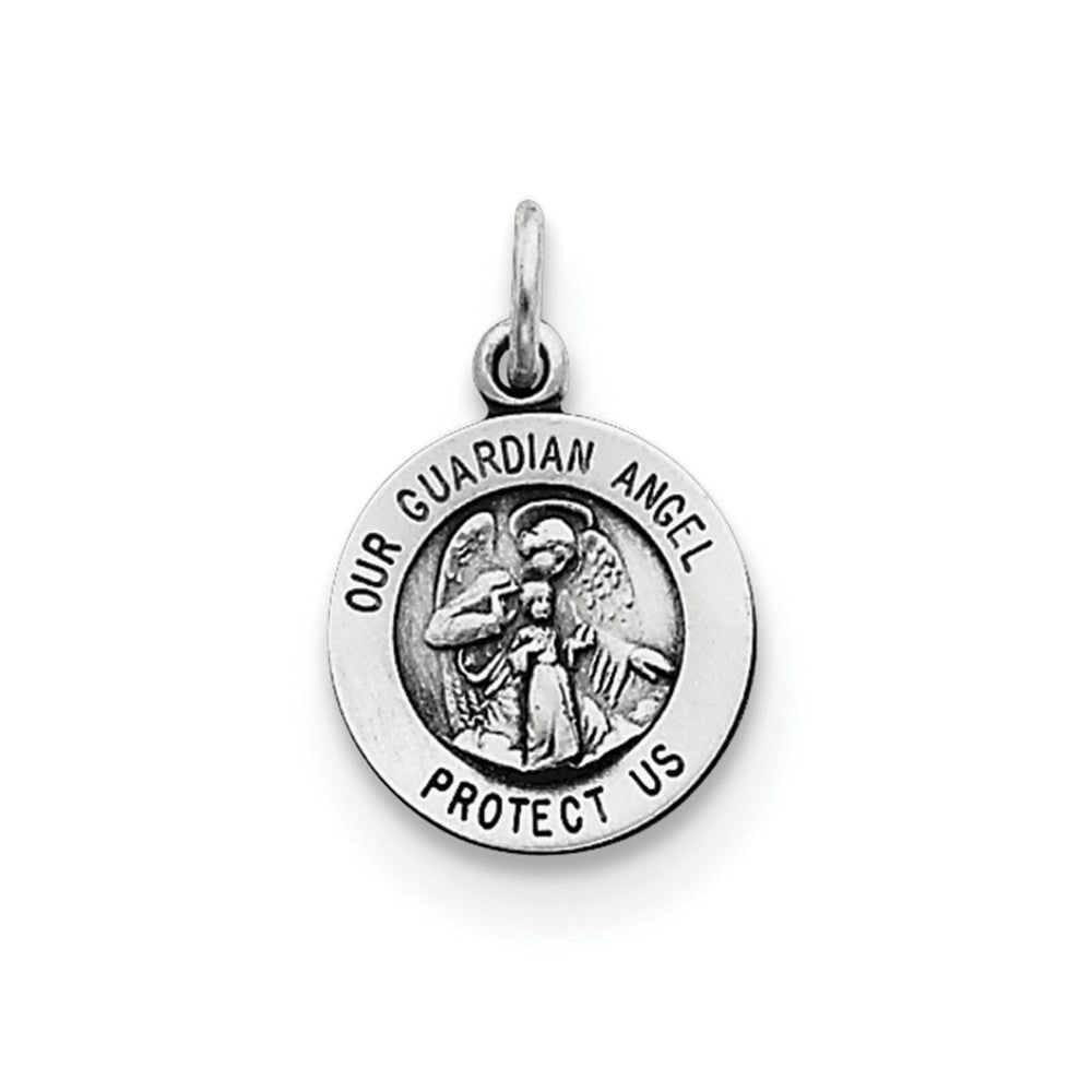 Antiqued Guardian Angel Medal