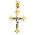 14K Two-Tone Gold Crucifix Pendant