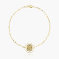 Round Saint Theresa of Lisieux with Open Border Paperclip Bracelet