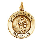 Round Guardian Angel Medal