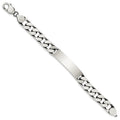 Custom Engraved Sterling Silver Men's Antiqued Curb Link ID Bracelet