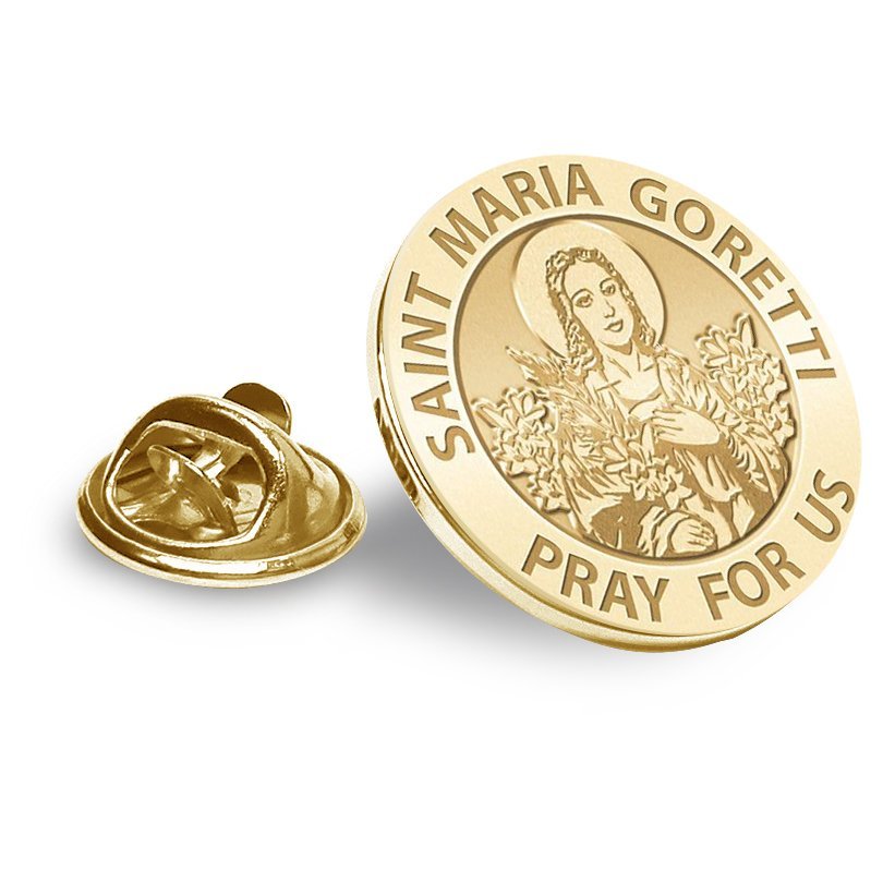 Saint Maria Goretti Religious Brooch/ Lapel Pin