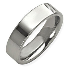 Sterling Silver Approx. 0.28 Inch Flat Wedding Band — original PicturesOnGold photograph 1