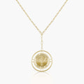 Round Saint Sebastian Medal with Open Border Necklace