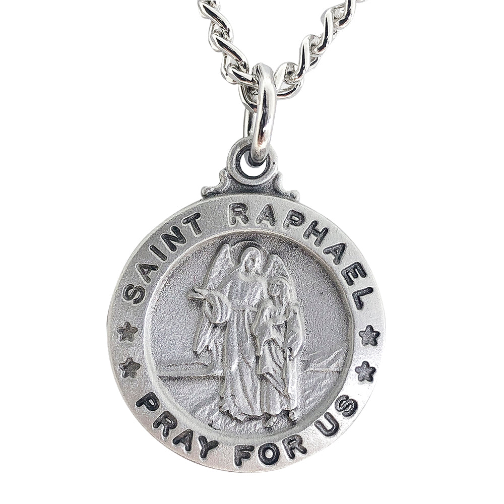 Saint Raphael with 24 Inch Endless Curb Chain
