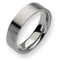 Stainless Steel Flat Approx. 0.24 Inch Brushed Wedding Band — original PicturesOnGold photograph 1