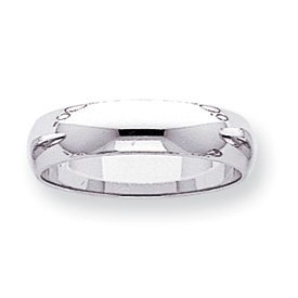 14K White Gold Approx. 0.20 Inch Half-Round Wedding Band
