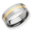 Titanium 14K Gold Inlay Flat Approx. 0.31 Inch Polished Wedding Band — original PicturesOnGold photograph 1