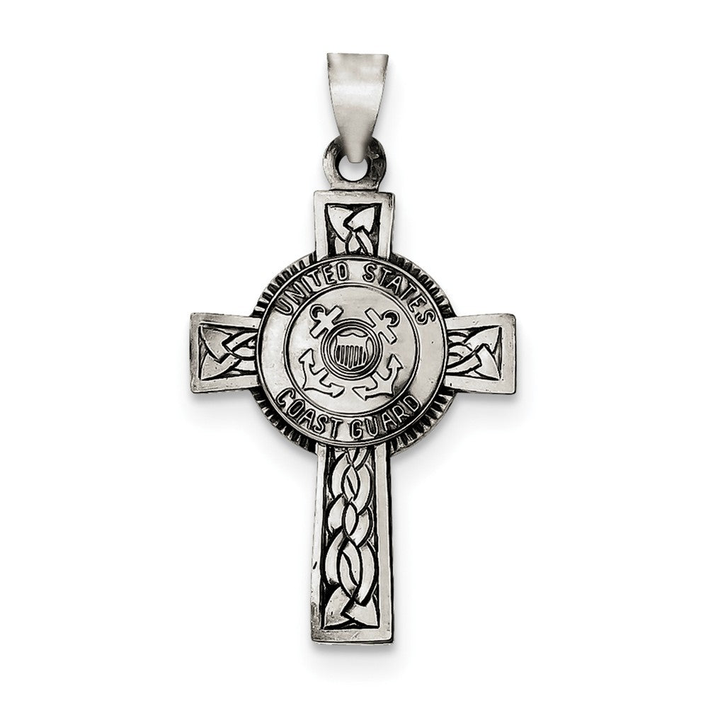 Sterling Silver US Coast Guard Cross Pendant
