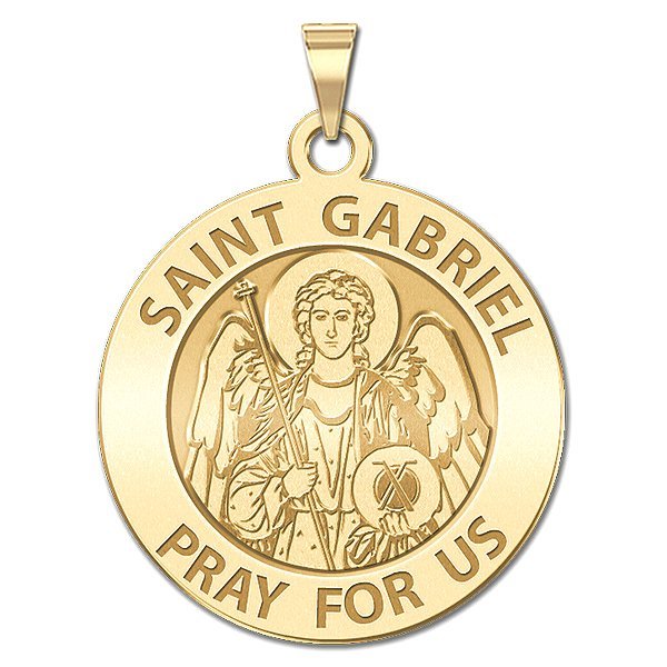 Saint Gabriel Round Religious Medal