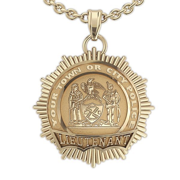 Personalized Lieutenant Badge with Your Number & Department