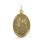 Guardian Angel Oval Disc Charm